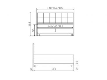 Lit boxspring Chalet