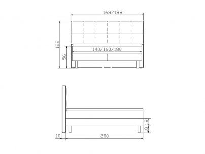 Lit boxspring Fleur design, Hasena fabricant Suisse. Meuble pour la chambre
