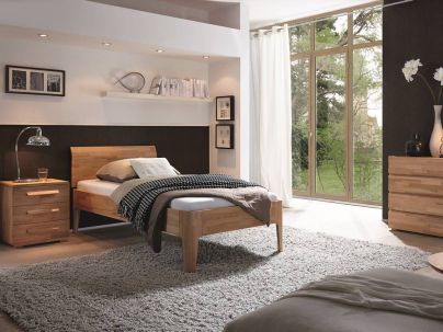 Lit Xyvola en hêtre massif, Hasena fabricant Suisse. Meuble pour la chambre