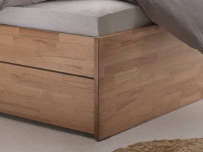 Lit Azio en hêtre massif, Hasena fabricant Suisse. Meuble pour la chambre