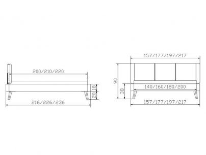 Lit Soli design haut de gamme de qualité, Hasena fabricant Suisse.