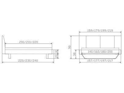 Lit Orion design haut de gamme de qualité, Hasena fabricant Suisse.