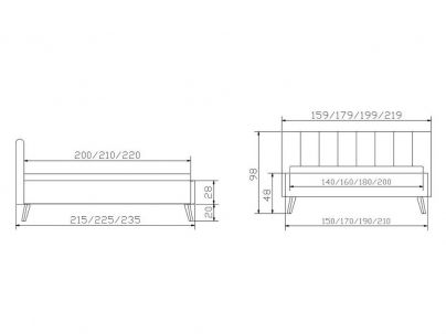 Lit Kimo design haut de gamme de qualité, Hasena fabricant Suisse.