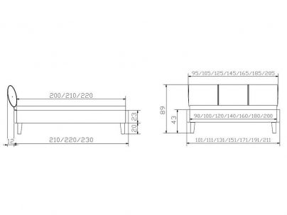 Lit Ciara design haut de gamme de qualité, Hasena fabricant Suisse.