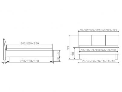 Lit Ripa design haut de gamme de qualité, Hasena fabricant Suisse.