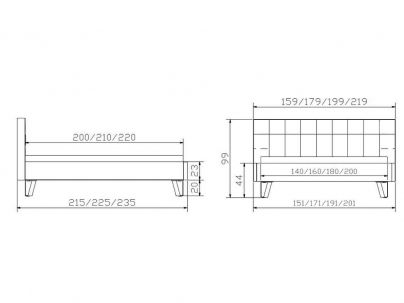 Lit Zuro design haut de gamme de qualité, Hasena fabricant Suisse.