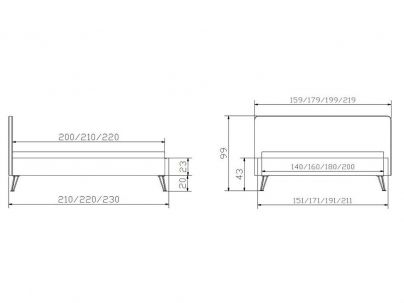 Lit Mars 2 design haut de gamme de qualité, Hasena fabricant Suisse.