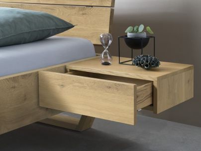 Lit Skid en bois de chêne noueux pure massif haut de gamme | Le Monde du Lit