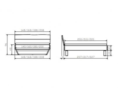 Lit Skid en bois de chêne noueux pure massif haut de gamme | Le Monde du Lit