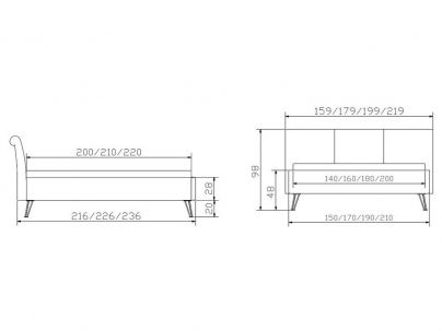 Lit Dama design haut de gamme de qualité, Hasena fabricant Suisse.
