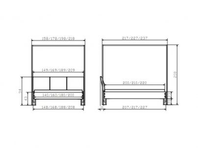 Lit baldaquin Turo 2 en bois de hêtre noueux massif haut de gamme | Le Monde du Lit
