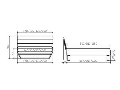 Lit Connecto en bois de hêtre noueux massif haut de gamme | Le Monde du Lit