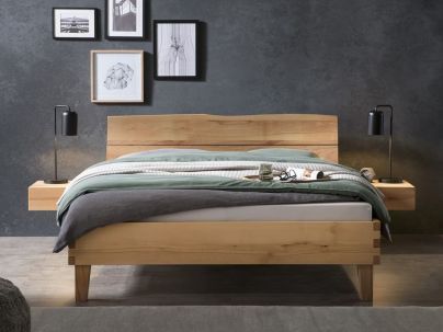 Lit Bordo en bois de hêtre noueux massif haut de gamme | Le Monde du Lit