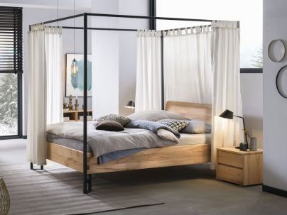 Chevet Vera en bois de hêtre noueux massif haut de gamme | Le Monde du Lit