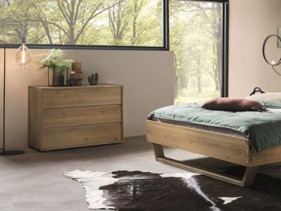 Commode Cassetto 2 en bois de chêne noueux massif haut de gamme | Le Monde du Lit