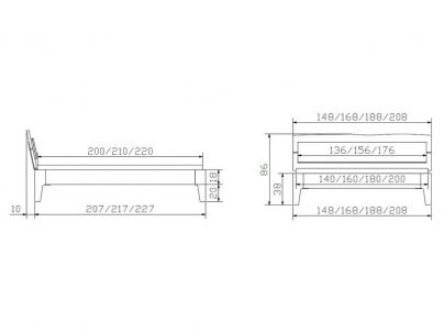 Lit Xyla en chêne massif, Hasena fabricant Suisse. Meuble pour la chambre. Le Monde du Lit