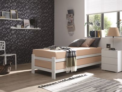 Lit Amici en hêtre massif, Hasena fabricant Suisse. Le Monde du Lit