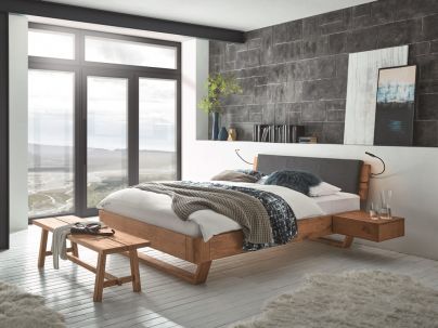 Banquette Calmo en chêne massif, Hasena fabricant Suisse. Meuble pour la chambre. Le Monde du Lit