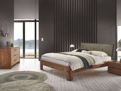 Lit Rondi en chêne massif, Hasena fabricant Suisse. Meuble pour la chambre. Le Monde du Lit