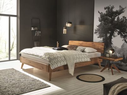 Lit Lenito en chêne massif, Hasena fabricant Suisse. Meuble pour la chambre. Le Monde du Lit