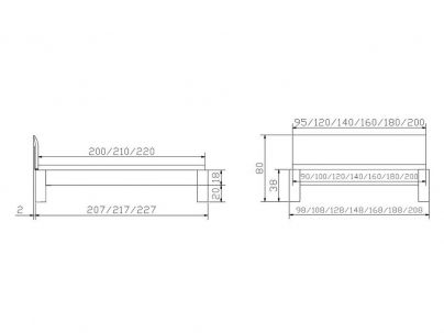 Lit Rondo en chêne massif, Hasena fabricant Suisse. Meuble pour la chambre. Le Monde du Lit