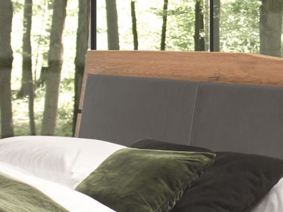 HASENA - Lit avec tiroirs en bois massif