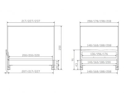 Lit Cadro Cielo en bois de chêne noueux massif haut de gamme | Le Monde du Lit