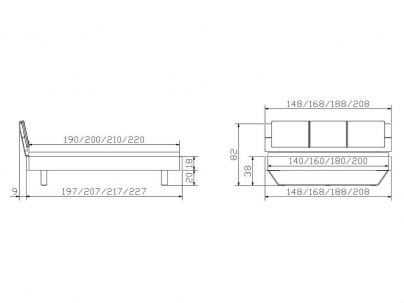 Lit Cadro Vilo en bois de chêne noueux massif haut de gamme | Le Monde du Lit