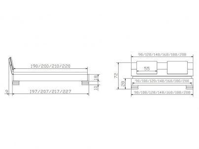 Lit Cadro Onito en bois de chêne noueux massif haut de gamme | Le Monde du Lit