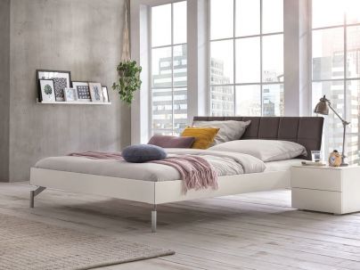 Lit Caro, Hasena fabricant Suisse. Meuble contemporain pour la chambre