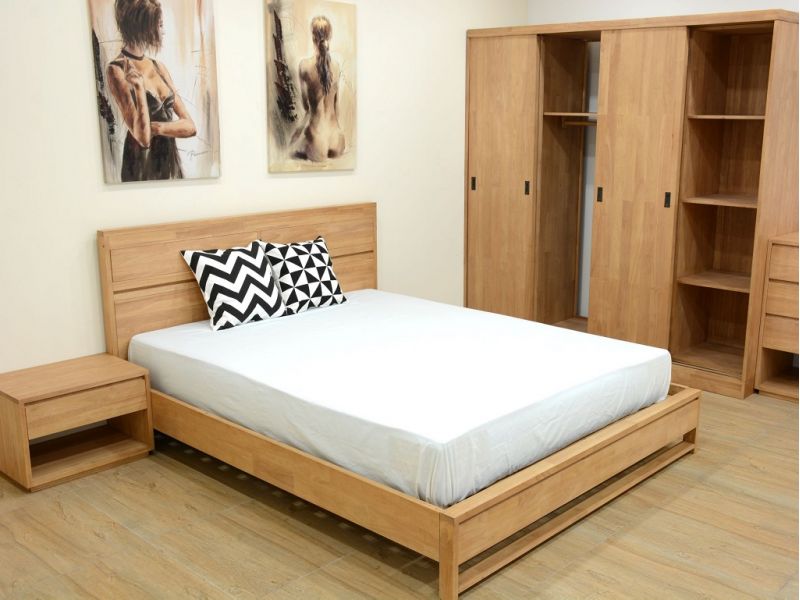 Lit en hévéa massif Europa