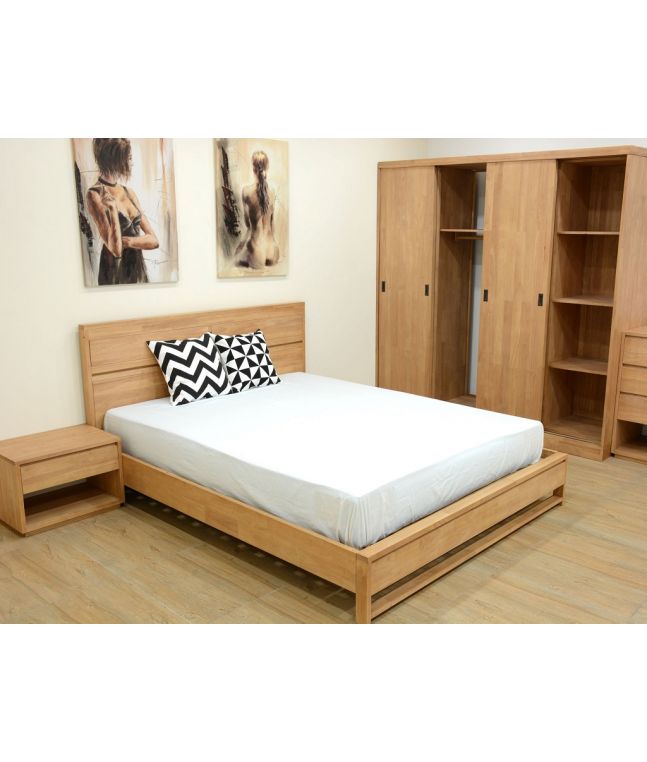 Lit Europa en hevea massif de qualité. Fabrication artisanale.