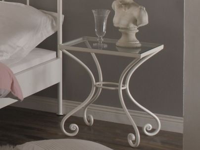 HASENA - Chevet en fer forgé blanc