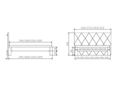 Lit Aska en hêtre massif, Hasena fabricant Suisse. Meuble pour la chambre
