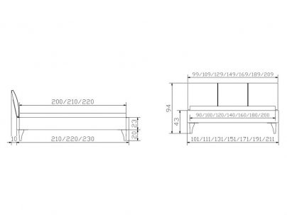 Lit Mono design haut de gamme de qualité, Hasena fabricant Suisse.