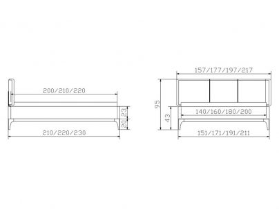 Lit Silenzio design haut de gamme de qualité, Hasena fabricant Suisse.