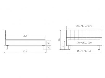 Lit Noemi design haut de gamme de qualité, Hasena fabricant Suisse.