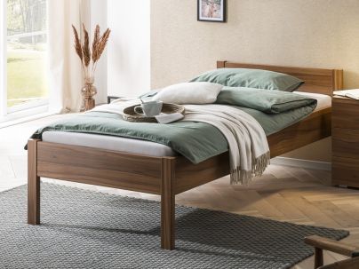 HASENA - Lit en teinte noyer