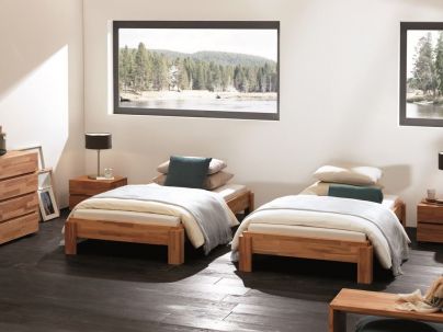 Lit Superposable en hêtre massif, Hasena fabricant Suisse. Meuble pour la chambre. Le Monde du Lit