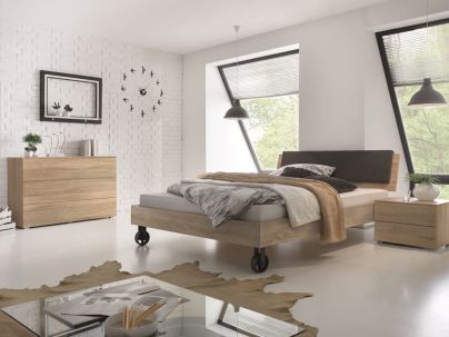 Lit Bianco Road, Hasena fabricant Suisse. Meuble design haut de gamme pour la chambre