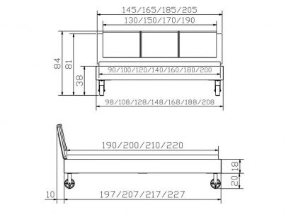 Lit Bianco Road, Hasena fabricant Suisse. Meuble design haut de gamme pour la chambre