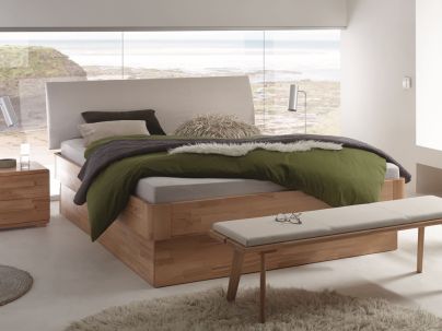 HASENA - Lit coffre en hêtre massif