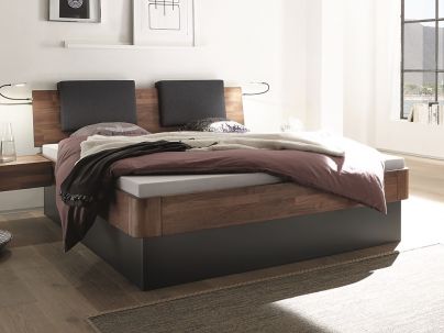 HASENA - Lit coffre en noyer massif