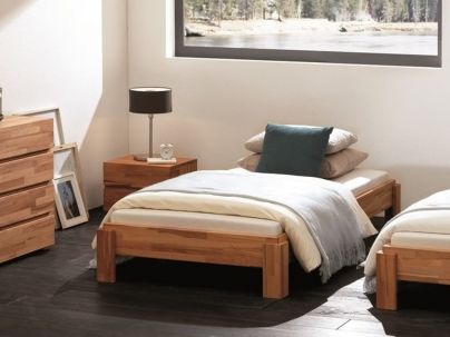 Lit Superposable en hêtre massif, Hasena fabricant Suisse. Meuble pour la chambre. Le Monde du Lit