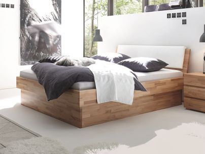 HASENA - Lit coffre en hêtre massif