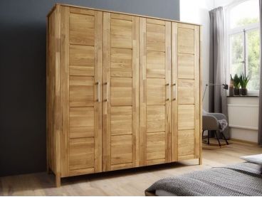 Armoire Louis 4 portes en bois