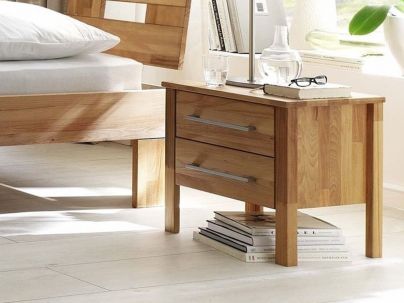 Chevet Malo 2 tiroirs en bois massif FSC