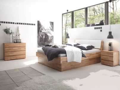 Lit Practico Wood en hêtre massif, Hasena fabricant Suisse. Meuble pour la chambre