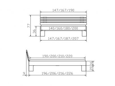 Lit Litto en hêtre massif, Hasena fabricant Suisse. Meuble en bois massif pour la chambre
