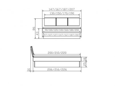 Lit Practico Wood en hêtre massif, Hasena fabricant Suisse. Meuble pour la chambre